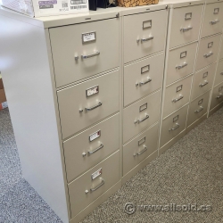 Hon Beige 4 Drawer Vertical File Cabinet, Locking